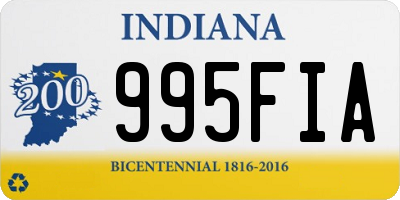 IN license plate 995FIA