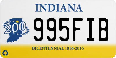 IN license plate 995FIB