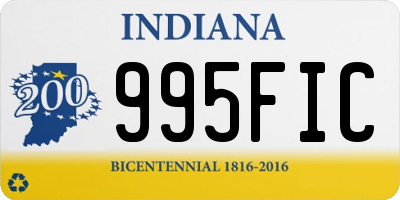 IN license plate 995FIC