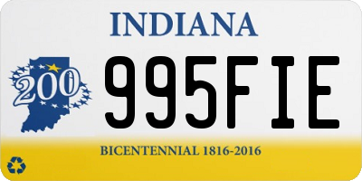 IN license plate 995FIE