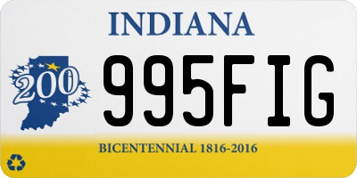 IN license plate 995FIG