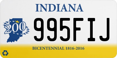 IN license plate 995FIJ