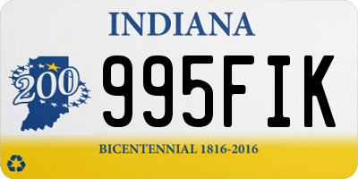 IN license plate 995FIK