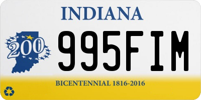 IN license plate 995FIM