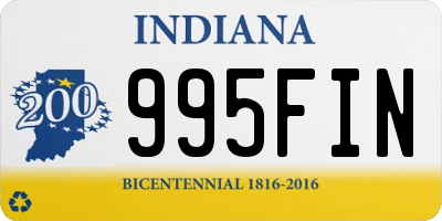 IN license plate 995FIN