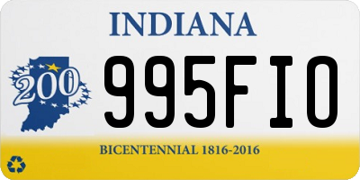 IN license plate 995FIO