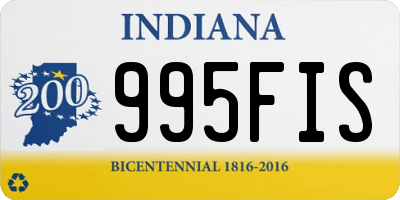 IN license plate 995FIS