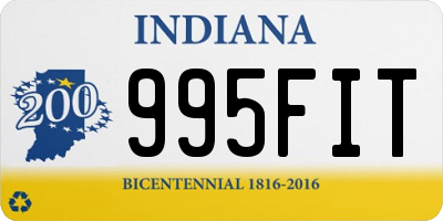 IN license plate 995FIT