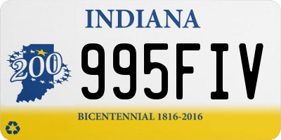 IN license plate 995FIV