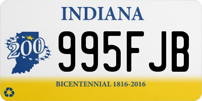 IN license plate 995FJB