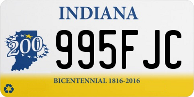 IN license plate 995FJC