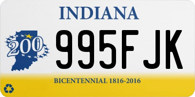 IN license plate 995FJK