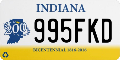 IN license plate 995FKD