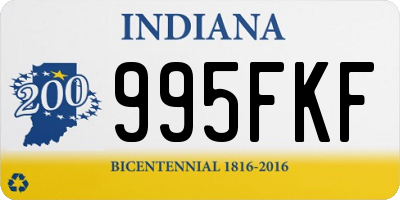 IN license plate 995FKF