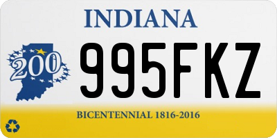 IN license plate 995FKZ