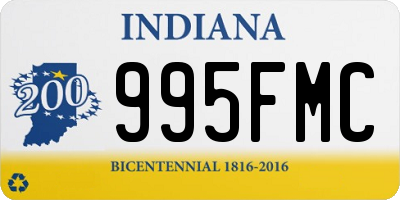 IN license plate 995FMC