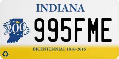 IN license plate 995FME