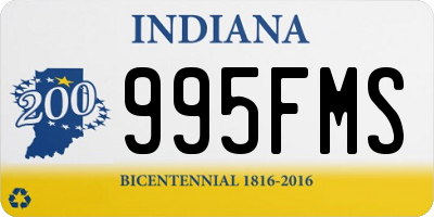 IN license plate 995FMS