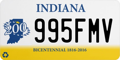 IN license plate 995FMV