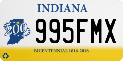 IN license plate 995FMX