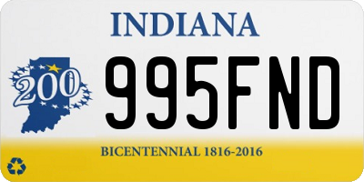 IN license plate 995FND