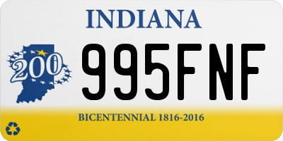 IN license plate 995FNF