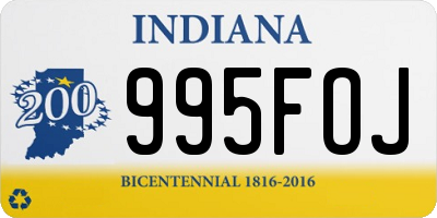 IN license plate 995FOJ