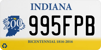 IN license plate 995FPB