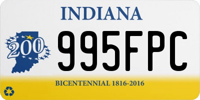 IN license plate 995FPC