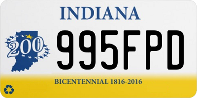 IN license plate 995FPD