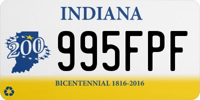 IN license plate 995FPF