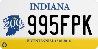 IN license plate 995FPK