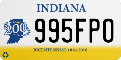 IN license plate 995FPO