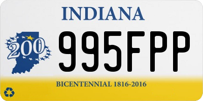 IN license plate 995FPP