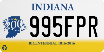 IN license plate 995FPR