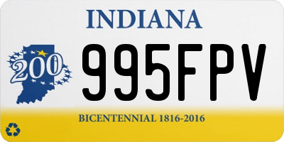 IN license plate 995FPV