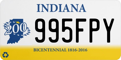 IN license plate 995FPY