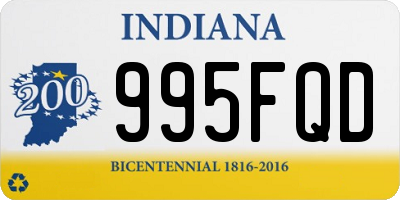 IN license plate 995FQD