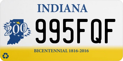 IN license plate 995FQF