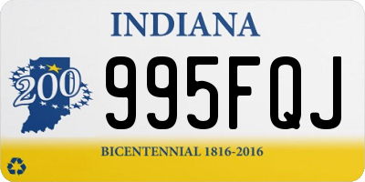 IN license plate 995FQJ