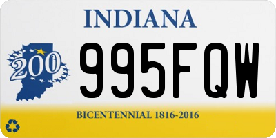 IN license plate 995FQW