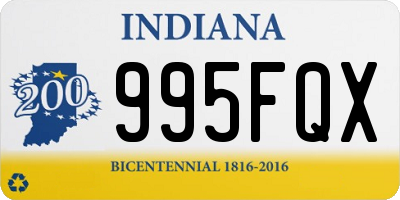 IN license plate 995FQX