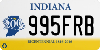 IN license plate 995FRB