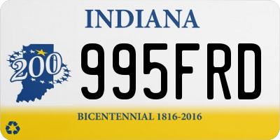 IN license plate 995FRD