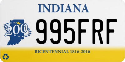 IN license plate 995FRF
