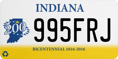 IN license plate 995FRJ