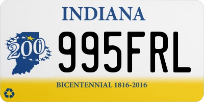 IN license plate 995FRL