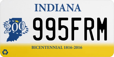 IN license plate 995FRM
