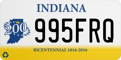 IN license plate 995FRQ