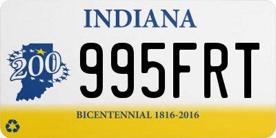 IN license plate 995FRT